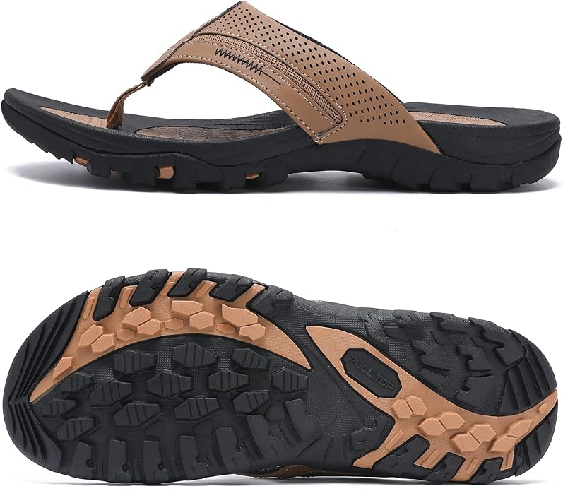 Men's Flip-Flops, Thongs Sandals Durable Comfort Slippers for Beach