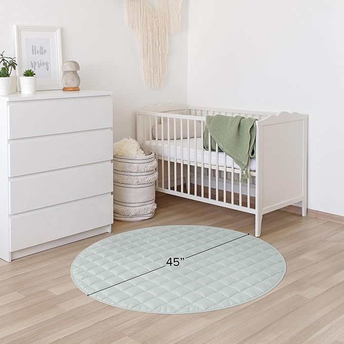 Stylish Baby Play Mat - Soft Cotton Crawling Mat Creates a Great Play Gym Area for Your Baby Boy or Girl - The Perfect Foldable Tummy Time Floor Playmat That Fits Nicely with Any Kids Playroom Decor