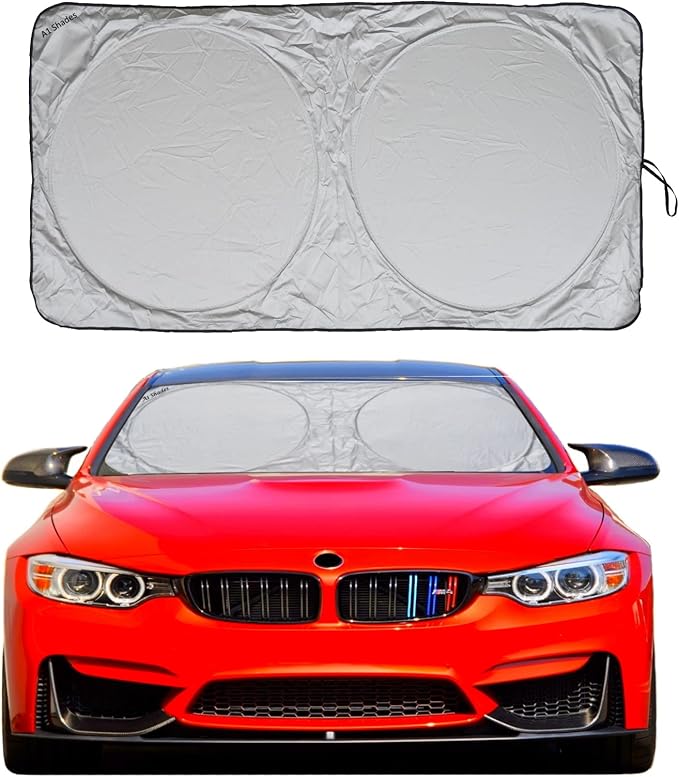 Car Sun Shade with Storage Pouch by A1 Sunshades Shield Protector Blocker Retractable Cover Sunscreen Auto Interior Accessories Visor Small