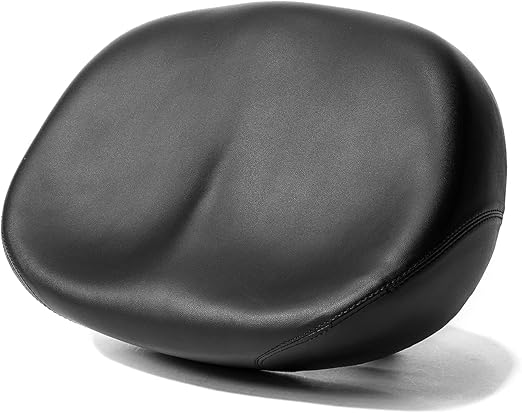 Noseless Wide Bike Seat,Nose Free Bicycle Saddle,Oversized Comfortable E-Bike Saddle Universal Fit Bicycle Seat for Women Men,Comfort Tricycle Saddle Peloton Saddle Stationary Bike Seat