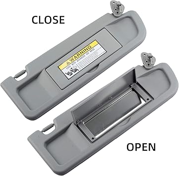 Dasbecan Clear Gray Right Passenger Side Sun Visor Compatible with Honda Civic 2006-2011 Replaces 83230-SNA-A01ZC
