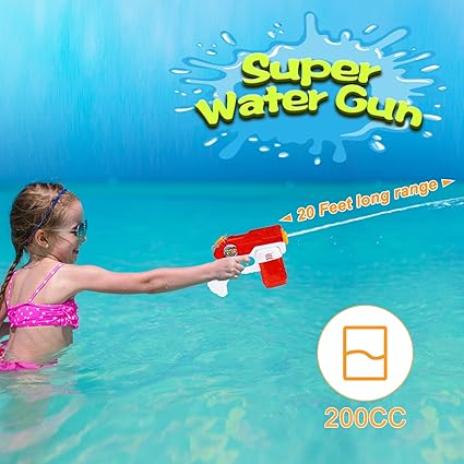 Stondino Water Guns for Kids Adults 3 Pack Squirt Guns 200CC Super Soaker Water Gun Pistol 20FT Range Water Blaster Water Toys for Summer Swimming Beach Water Fighting Toy for Boys Girls