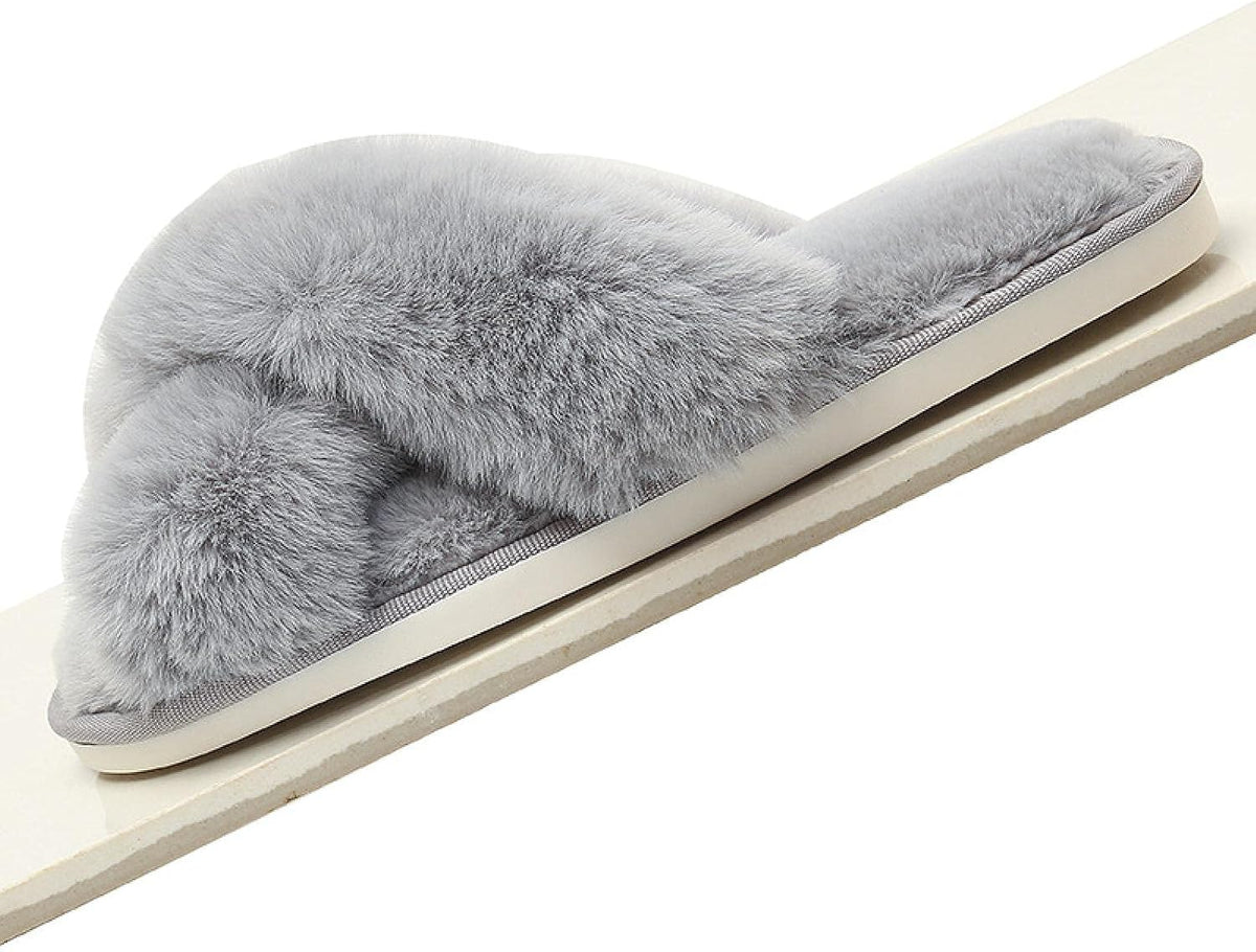Plush crossover slippers for winter(Pink)