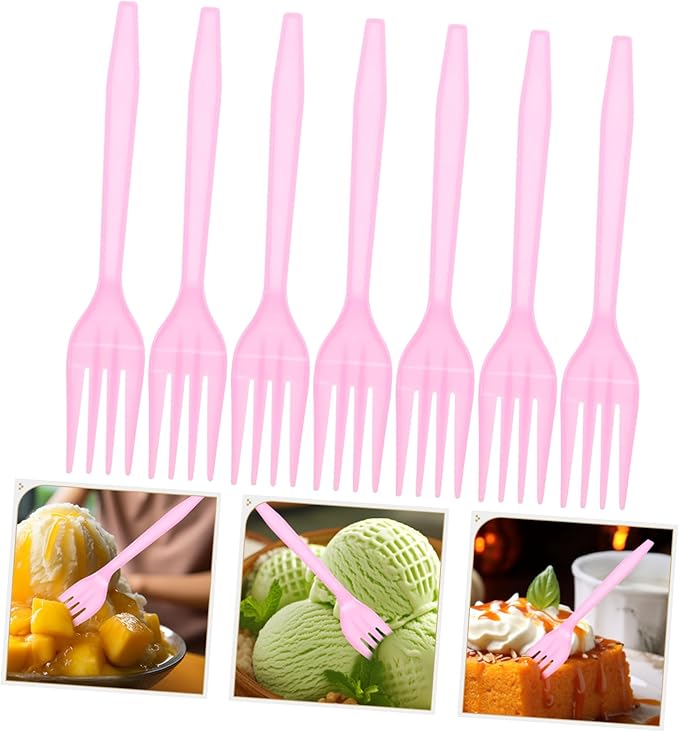 Elegant Pink Forks 20pcs Party Forks Disposable Utensils for