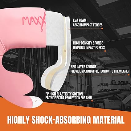 MaxxMMA Boxing Headgear, Adjustable Full Coverage Protection Headguard with Headband
