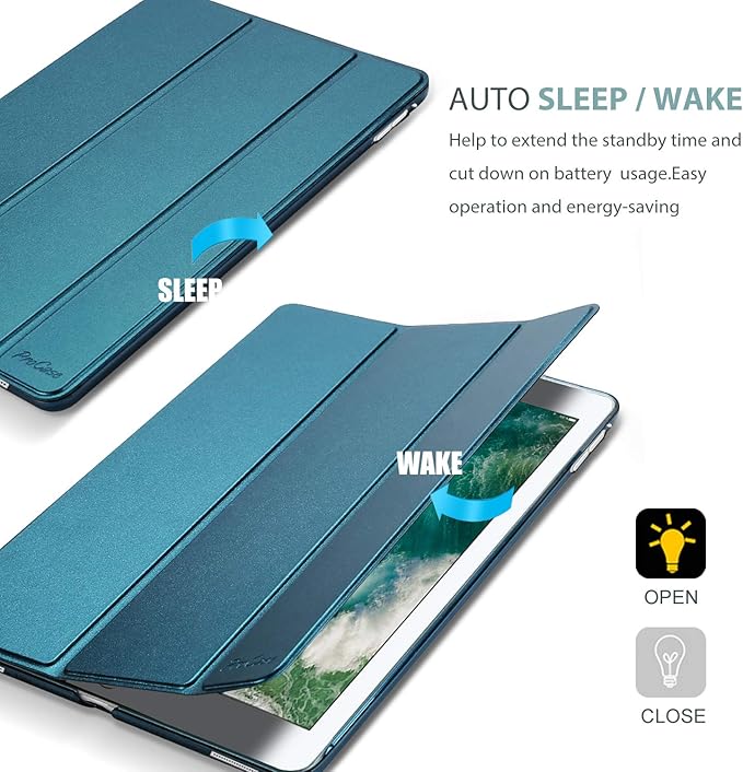 ProCase Smart Case for iPad Pro 12.9 1st and 2nd Generation (2015 and 2017 Model), Stand Cover Support Auto Sleep/Wake -Teal