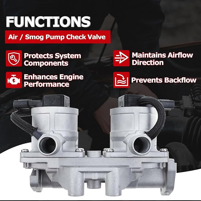 1ST Secondary Air Injection Check Valve 911-643 Compatible with Toyota Lexus LX570 Land Cruiser Sequoia Tundra V8 5.7L - 2008-2019, Replaces OE: 25701-38064