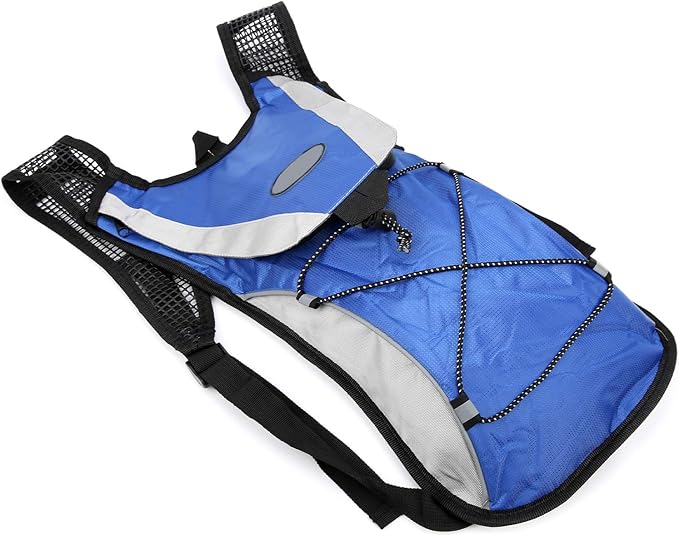 Cycling Backpack, Running Backpack Backpack 2L Blue Non Woven Fabric Polyester Portable Sports Hydration Bag with Grid Design for Cycling Sports