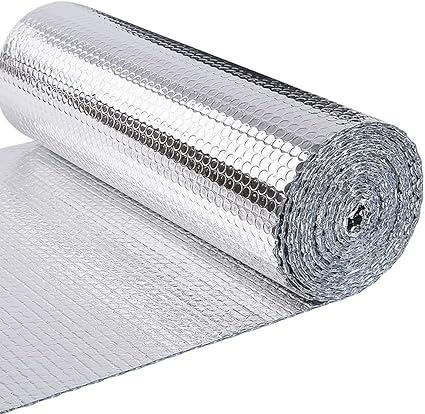Insulation Roll Radiator Foil 24in x 10ft, Double Aluminum Bubble Heat Thermal Reflector Panels