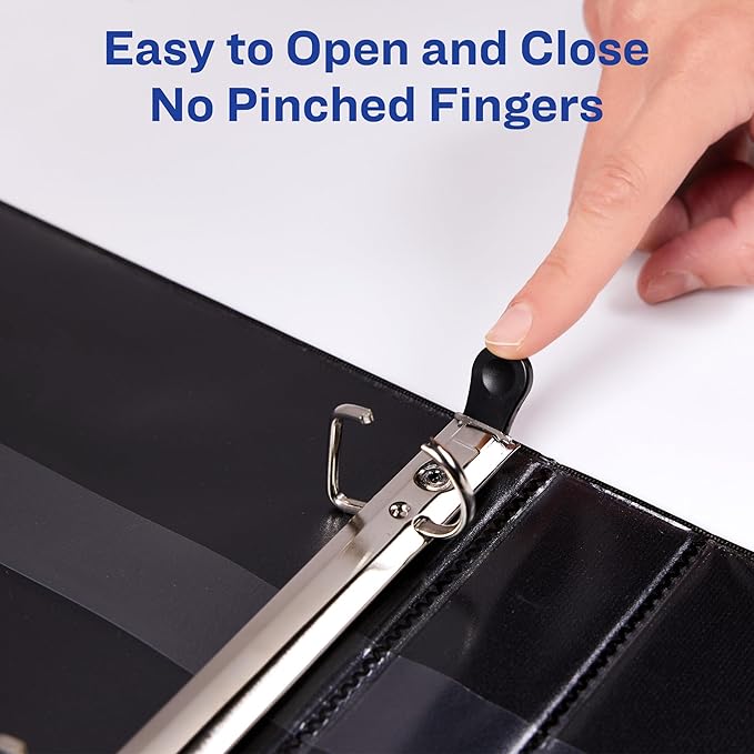 Avery Heavy-Duty View 3 Ring Binder, 1.5" One Touch EZD Rings, 1 Navy Blue Binder (79805)