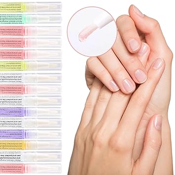 Yimart 4pcs 15 Smell Nail Nutritional Oil Pen Liquid,Nail Cuticle Oil Pen,Nail Oil,Anti-barb Nail Edge Nutritional Oil, Finger Edge Oil,Female Nail Care Tool (Watermelon, 2ML)