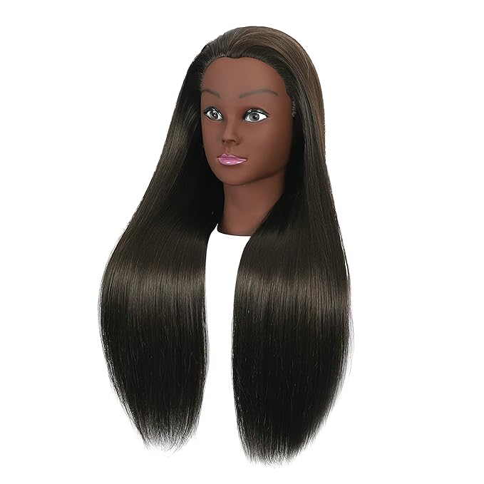 30 Inch 20 Real Human Hair Mannequin Head with Stand for Hairdresser Practice Manikin Cosmetology Doll Training Head Braiding Styling Curling Cutting Display