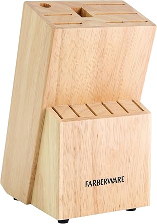 Farberware Textured Grip Stainless Steel Knife Set, 15 Piece, Stainless Steel