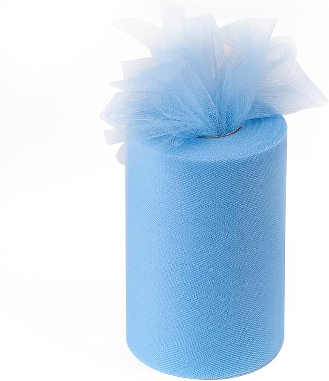 Red Tulle Fabric Rolls 6 Inch by 100 Yards (300 feet) Tulle Roll Spool Fabric for DIY Tutu Skirt Baby Shower Birthday Party Wedding Decorations Christmas Craft Supplies (Red)