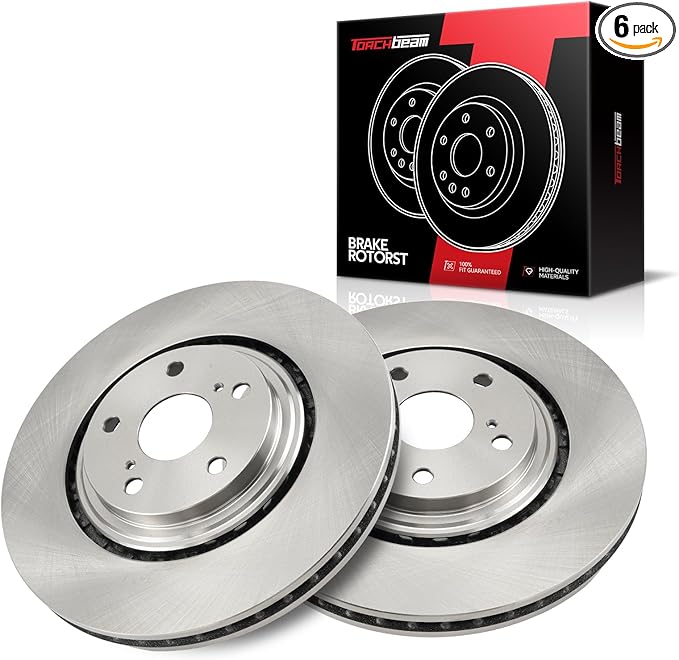 Torchbeam Front 328mm(12.91 inch) Brake Rotors | Brake Kit for 2008-2019 Highlander, 2011-2020 Sienna, 2010-2015 RX350; RX450h, 2018-2021 NX300,2pcs Automotive Replacement Disc Brake Rotor,31511