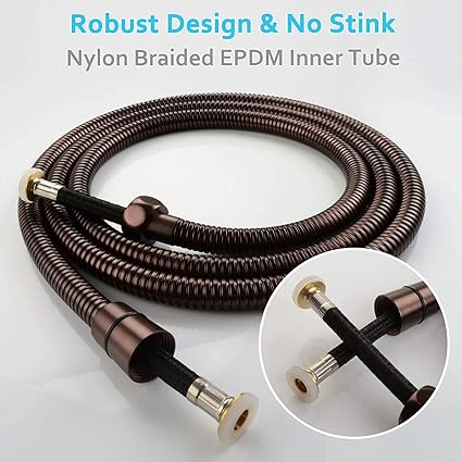 Angle Simple Handheld Shower Hose Replacement, Stainless Steel Flexible Shower Head Hose Extra Long, 79 Inches, Oil Rubbed Bronze