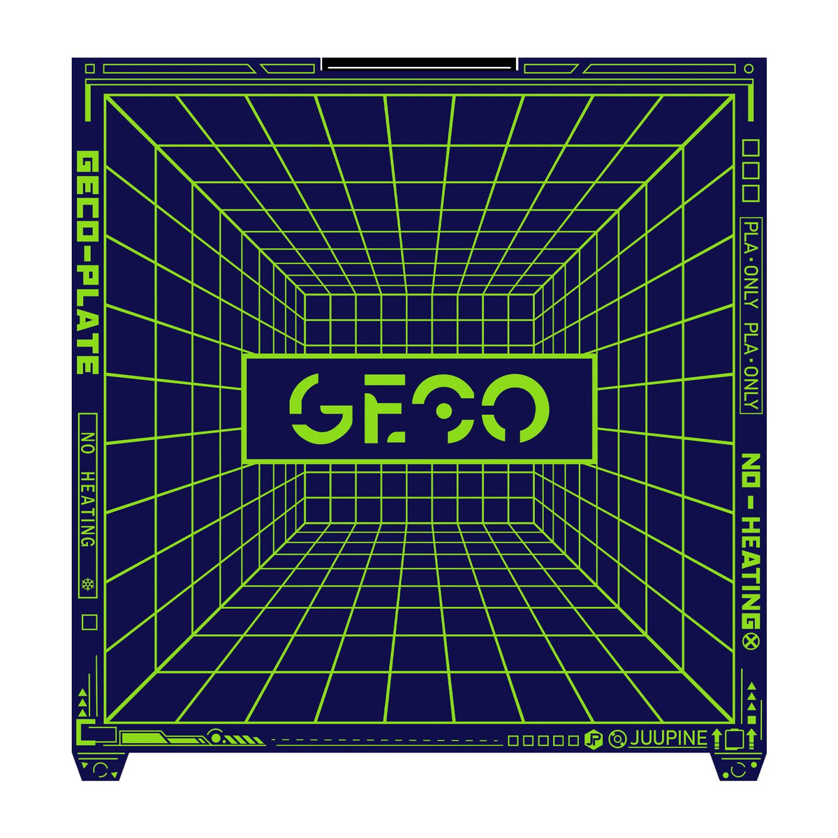 Upgraded K2 Plus Build Plate Geco Plate 370x370mm PLA Cold Printing Super Sticky No Heating Energy Saving Room Temperature Printing Spring Steel Heated Bed for Creality k2 Plus 3D Printer.