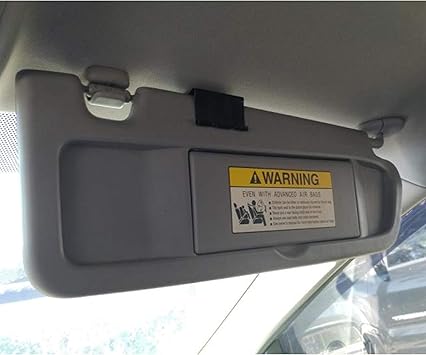 Dasbecan Clear Gray Right Passenger Side Sun Visor Compatible with Honda Civic 2006-2011 Replaces 83230-SNA-A01ZC
