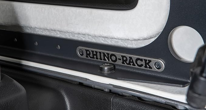 Rhino-Rack Jeep Wrangler JL Unlimited 4 Door Hard Internal Structural Roof RackBare Backbone 3 Base Mounting System in Black