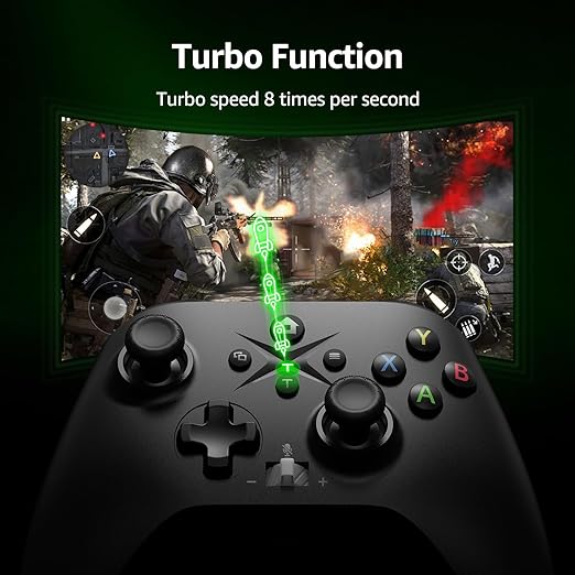 Wireless Controller for Xbox One, Gaming Controller with 2 back paddles, Support Turbo, Macro, Key Mapping, Compatible with Xbox OneAndroidIOSPCXbox One SX, Xbox Series SX