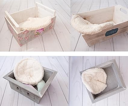 Newborn Baby Photography Props Posing Blanket, Professional for Baby Photography Contoured Posing Positioner Set with Flexible Metal Edges Diameter 34 CM