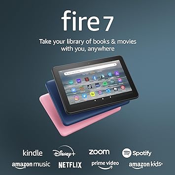 Fire 7 tablet (newest model) 7� display, read and watch, under $60 with 10-hour battery life, 16 GB, Black