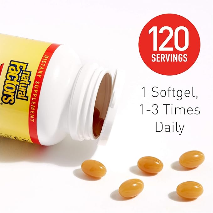 Natural Factors, Phosphatidylserine, Support for Memory, Concentration and Brain Functions, Soy and Gluten Free, 120 Softgels