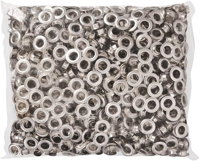 Yescom 1000 Sets of 38(9.5mm) Size 2 Nickel Finish Grommets Washers Leather Bags Poster Banner Eyelets YES0378