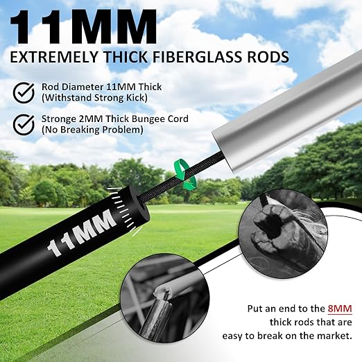 BOHEN 6x4FT/9x5FT/5x3FT Portable Soccer Goal for Kids Backyard with Carry Bag - Easy Folding Lightweight Fun for Outdoor Indoor Training Games for Teen Youth Adult