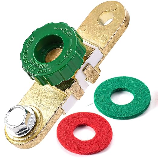 Quick Battery Disconnect Switch Side Post with Anti Corrosion Washers - Battery Isolator Switch - for Car Truck Marine RV Electrical Equipment 12V125A Reliable ShutCut Off Switch by AUTOMAJOR