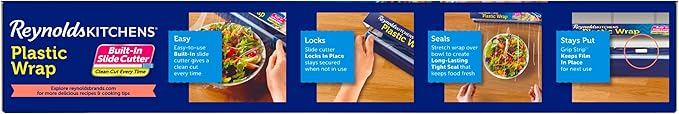 Reynolds Kitchens Quick Cut Plastic Wrap, 225 Square Feet