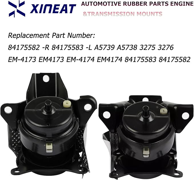 84175583 84175582 Front Left Right Engine Motor Mount Kit Compatible with 2018-2020 Cadillac Escalade ESV V8 6.2L 2015-2020 Chevrolet Silverado 1500 Suburban Tahoe GMC Sierra 1500 ukon XL 5.3L XINEAT