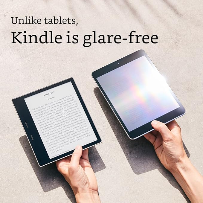 Kindle Oasis E-reader (Previous Generation - 9th) – Champagne Gold, 7" High-Resolution Display (300 ppi), Waterproof, Built-In Audible, 32 GB, Wi-Fi (Closeout)