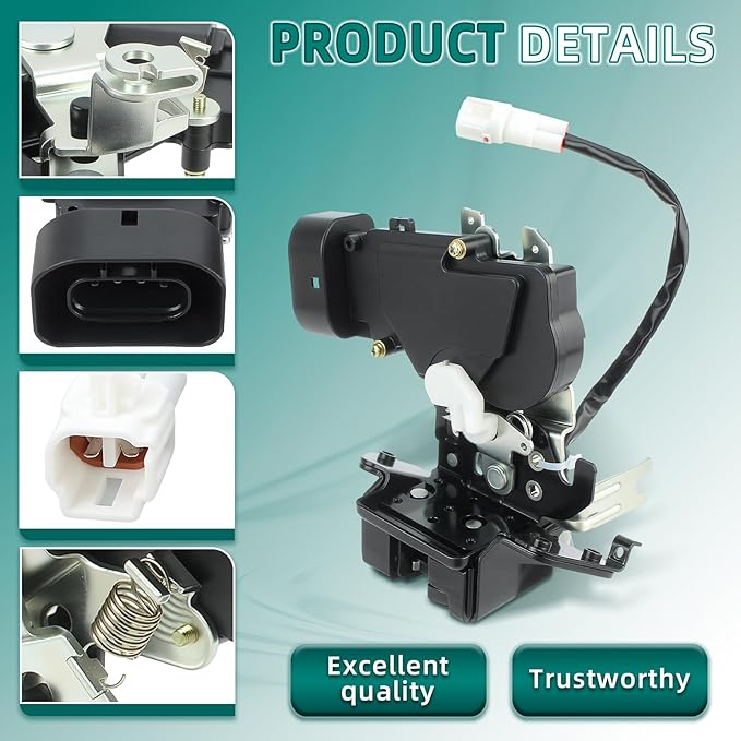 AUTOKAY Liftgate Lock Actuator Trunk Latch 931-861 for Toyota Sequoia 2001-2007 Tailgate Hatch Latch Lock Integrated Rear Back Door Lock Actuator Assembly with Cable 64680-0C010 69301-0C010