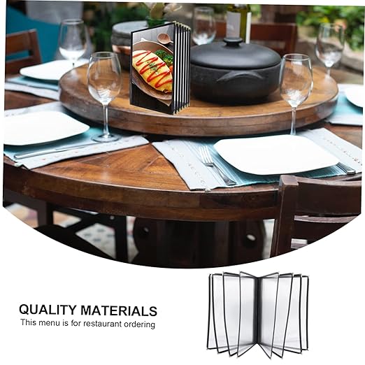 A4 Menu Cover Waterproof Recipe Book Protector Portable Restaurant Menu Folder for Restaurant and Cafe