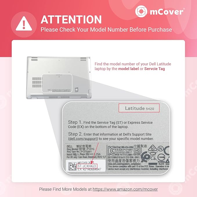mCover Case only compatible with Dell Latitude 5420 5430 14-inch laptop PC 2021 2023 (not compatible with any other Dell model), aquamarine color