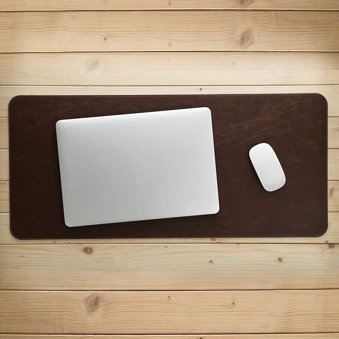 Londo Leather Extended Mouse Pad a Large Desk Mat for Office Gaming, Smooth Writing Surface, Non-Slip Base, Durable Stylish Workspace Accessory