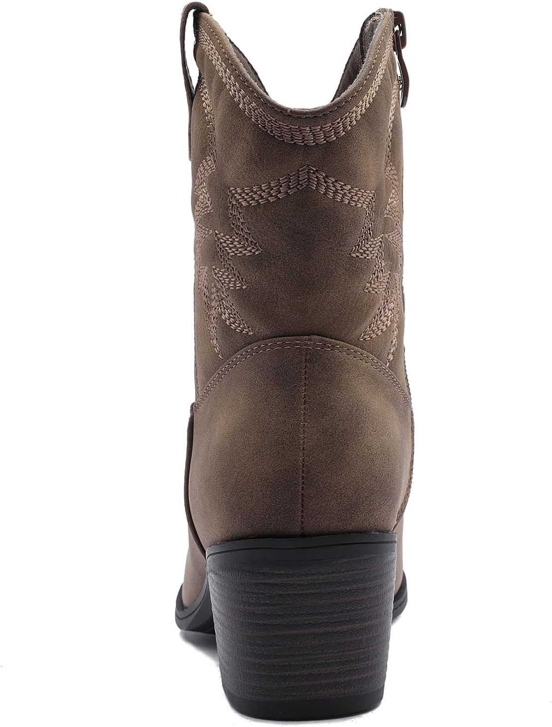 GLOBALWIN Women's Mid Calf The Western Cowboy Boots Fashion Cowgirl Boots For Women Low Heel