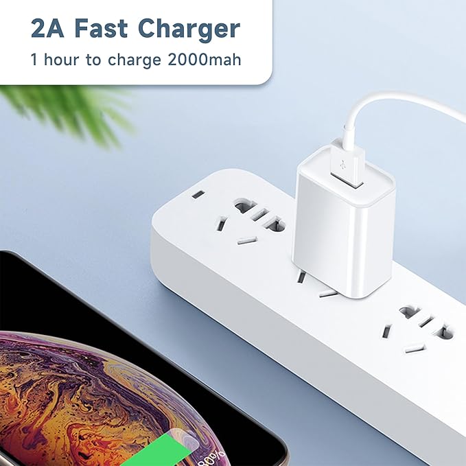 USB Wall Charger, 5V 2A Charger Power Adapter, Fast Charging USB Charger Block, Charging Plug Block Cube, USB Wall Plug for iPhone, iPad, Sumsung, Android, Kindle, Baby Bottle Warmer(White)