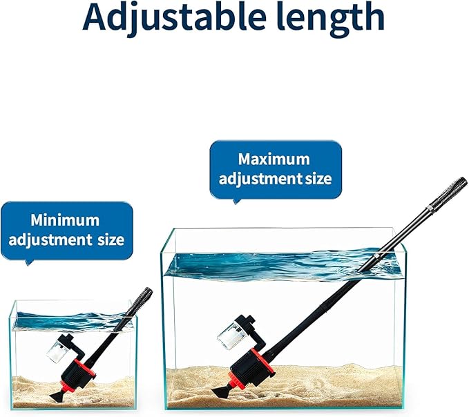 Electric Aquarium Gravel Cleaner, 5 in 1 Automatic Tank Cleaning Tool Set,Removable Vacuum Water Changer Sand Algae Cleaner Washer Filter Siphon,Algae Water Remover for TurtleBetta Fish Tank