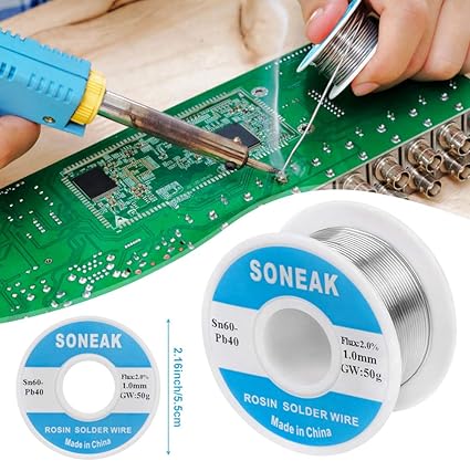 6040 Tin Lead Solder With Rosin Core For Electrical Soldering 1.0mm 50g