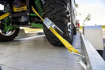 HAMPTON PROD Keeper Keeper - 2" x 16' Heavy Duty Ratchet Tie-Down with Double J-Hooks - 3,333 lbs. Working Load Limit and 10,000 lbs. Break Strength