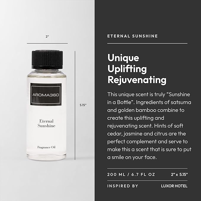 Aroma360 Fragrance Diffuser Oil - Luxury Hotel Inspired - Eternal Sunshine - 120mL