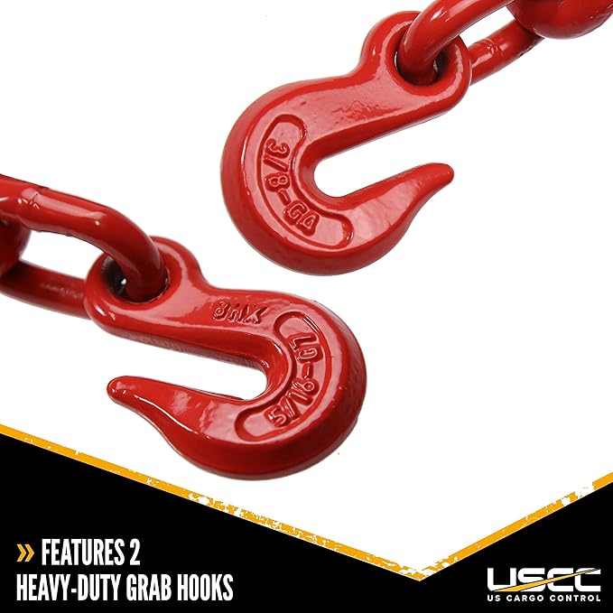US Cargo Control Heavy Duty Ratchet Load Binder for 516" Grade 70 Chain (Working Load Limit: 5,400lb)