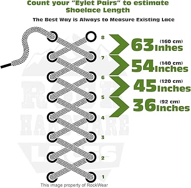 SOUTHWESTERN ROCKWEAR (2 PAIR) Non Slipping Hiking Boot Laces Heavy Duty Round Laces, Work Boots Hiking Shoes.