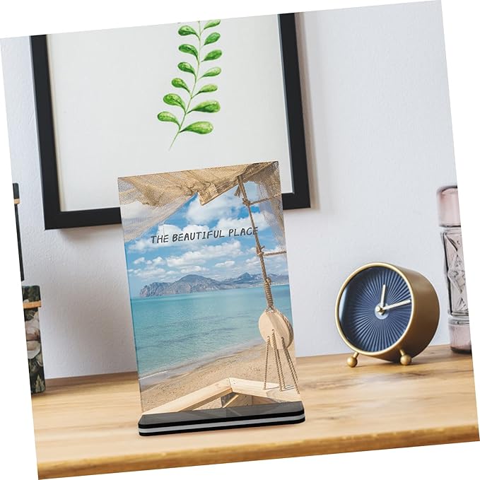 3pcs Display Board Poster Stands for Display Table Top Display Stand Table Top Sign Holder Table Sign Holders Picture Holders for Tables Store Sign Holders Acrylic Transparent