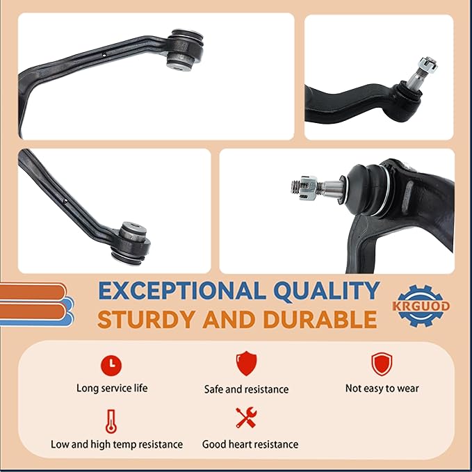 Front Upper Control Arm w/Ball Joint Suspension Kit Fit for Chevy Avalanche Silverado Suburban Express Sierra 1500 Yukon Tahoe Cadillac Escalade K80942 K80826 15864153-2pcs
