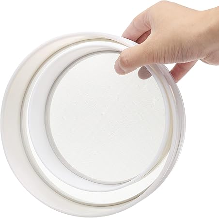 uxcell Stainless Steel Flour Sifter, 6Inch 50 Mesh Round Sifter Flour Sieve Mini Fine Mesh for Baking Cake Bread, White
