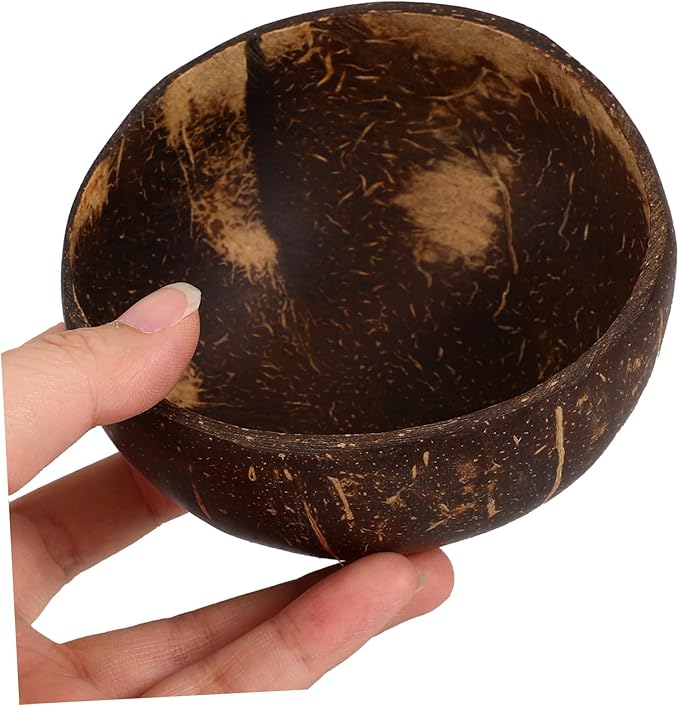 Coconut Shell Bowls 4 Pack of Small Natural Coconuts Serving Bowls for Festivals Home and Studio Decor