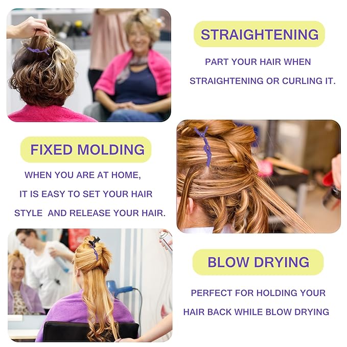 Detangling Brush set,Detangler Hair Brush with Teasing & Edge Brush for Curly Hiar, Rat Tail Comb Alligator Hair Clips for 3a to 4c Kinky Wavy/Curly/Coily/Wet/Dry/Oil/Thick/Long Hair(Purple)